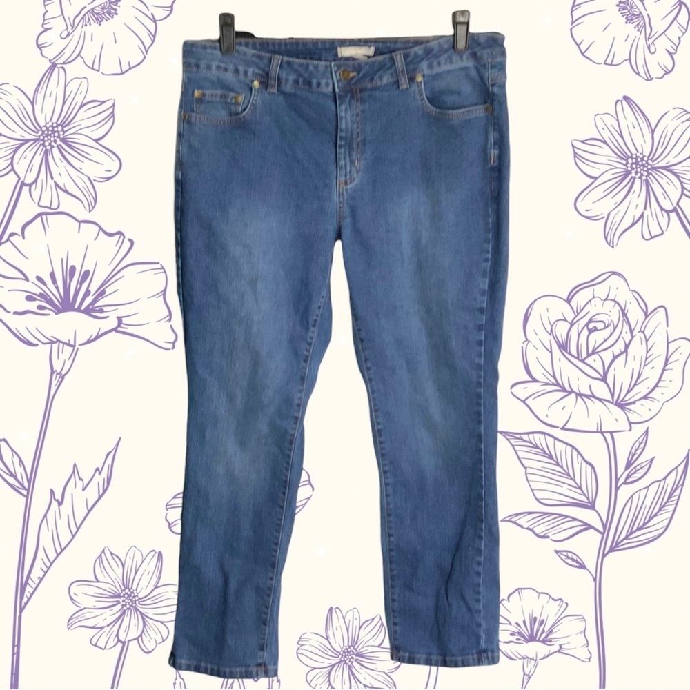 Woman Within Blue Jeans Women Size 16W Petite
